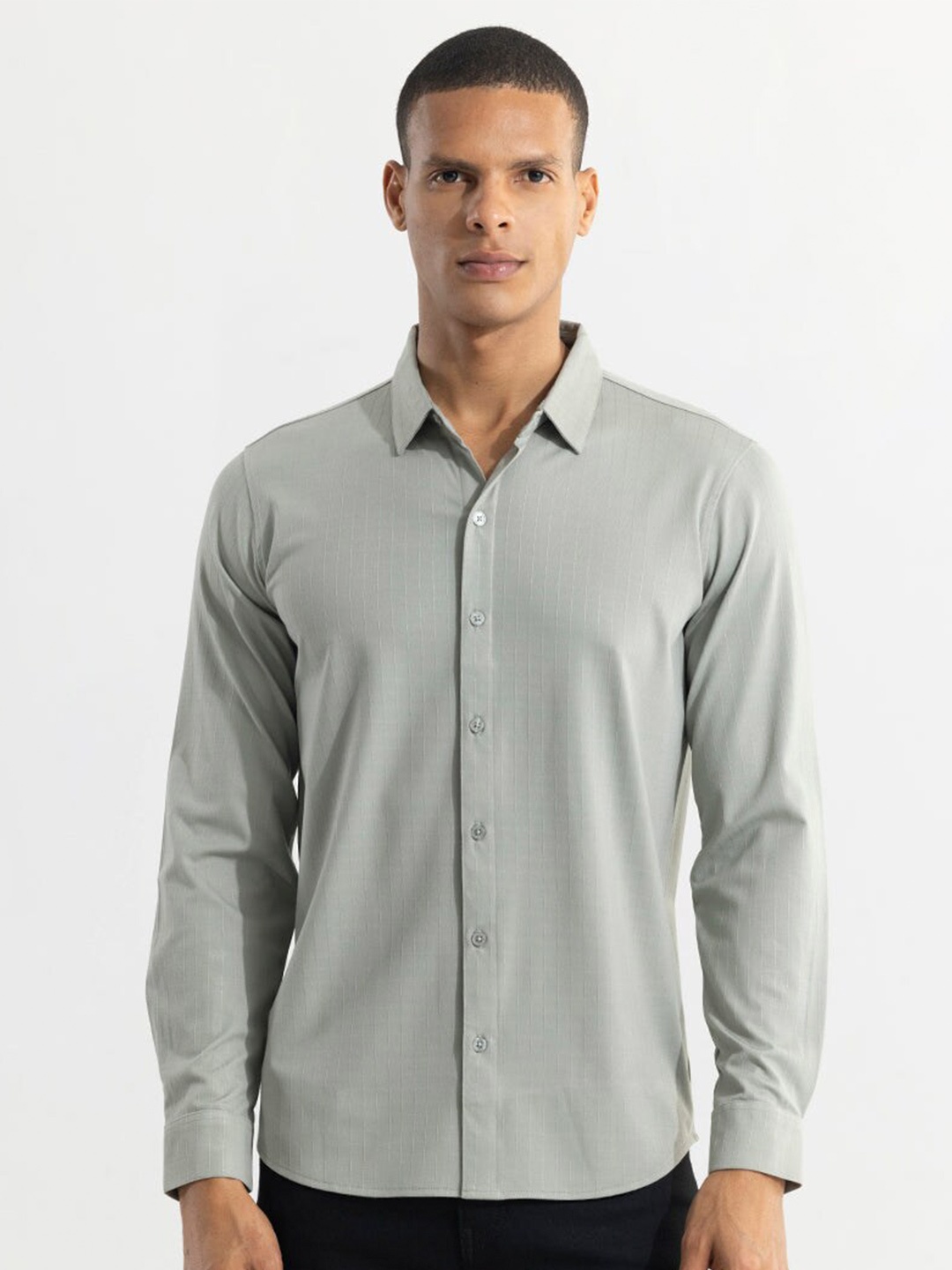 

Snitch Grey Classic Slim Fit Casual Shirt
