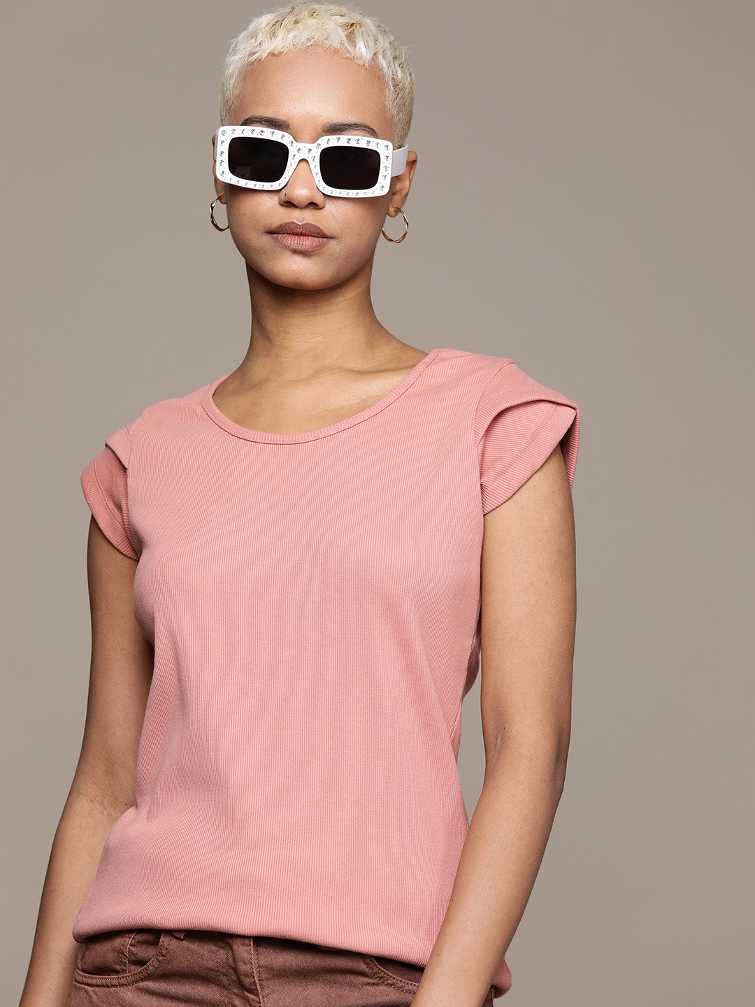 

Roadster Cap Sleeves T-shirt, Rose