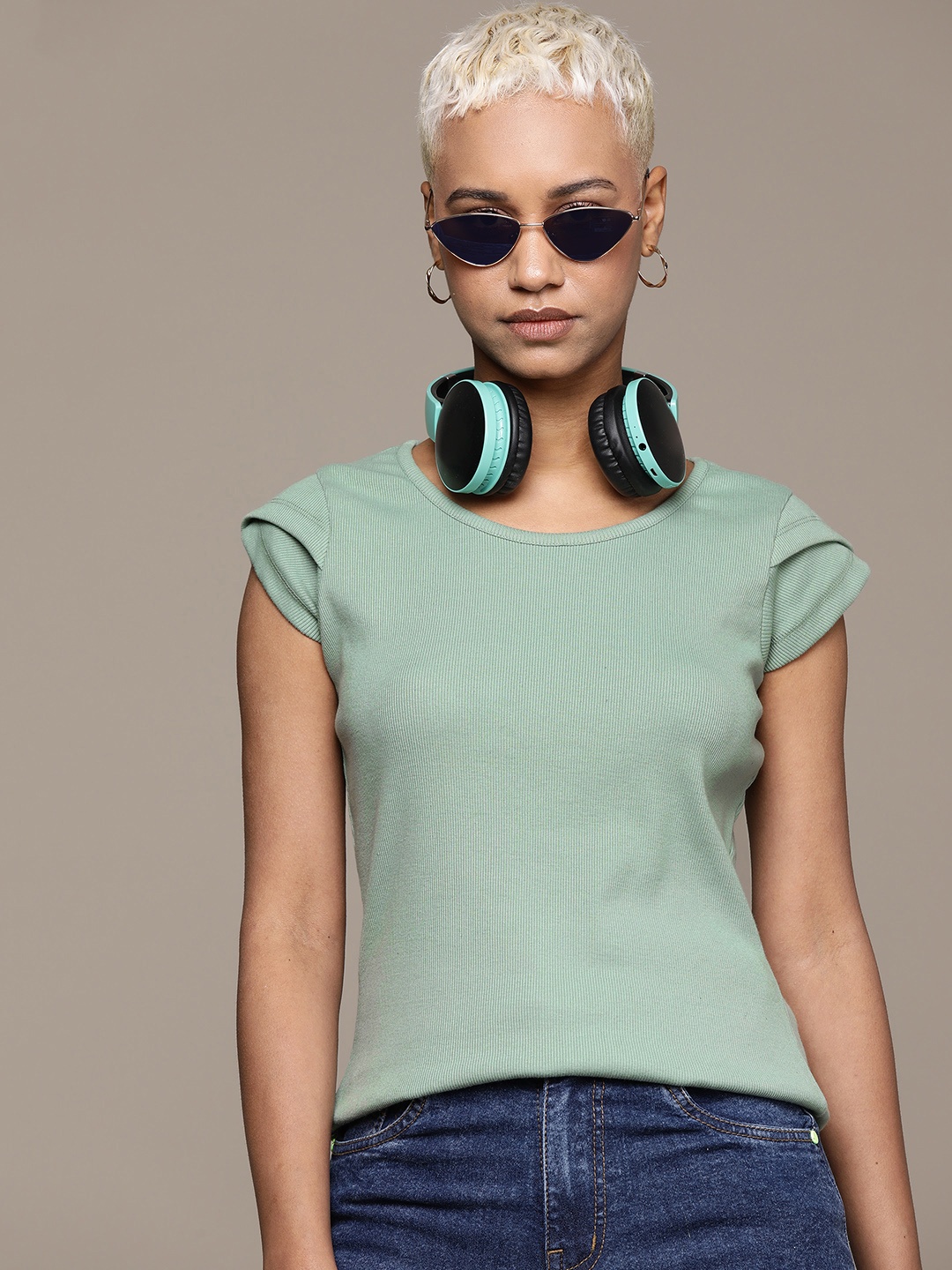 

Roadster Cap Sleeves T-shirt, Green