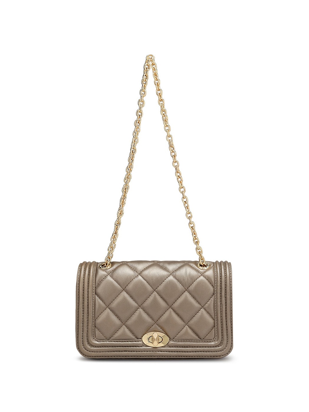 

Da Milano Textured Leather Sling Bag, Brown