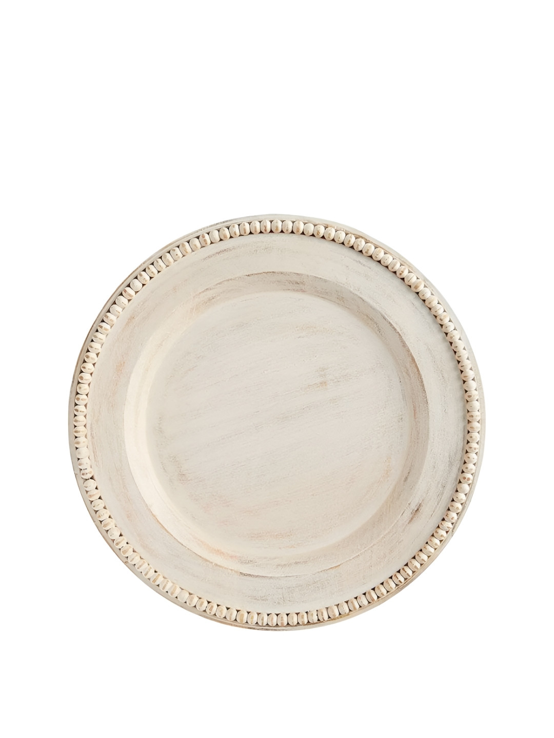 

Duadecor White Wooden Matte Serving Plates