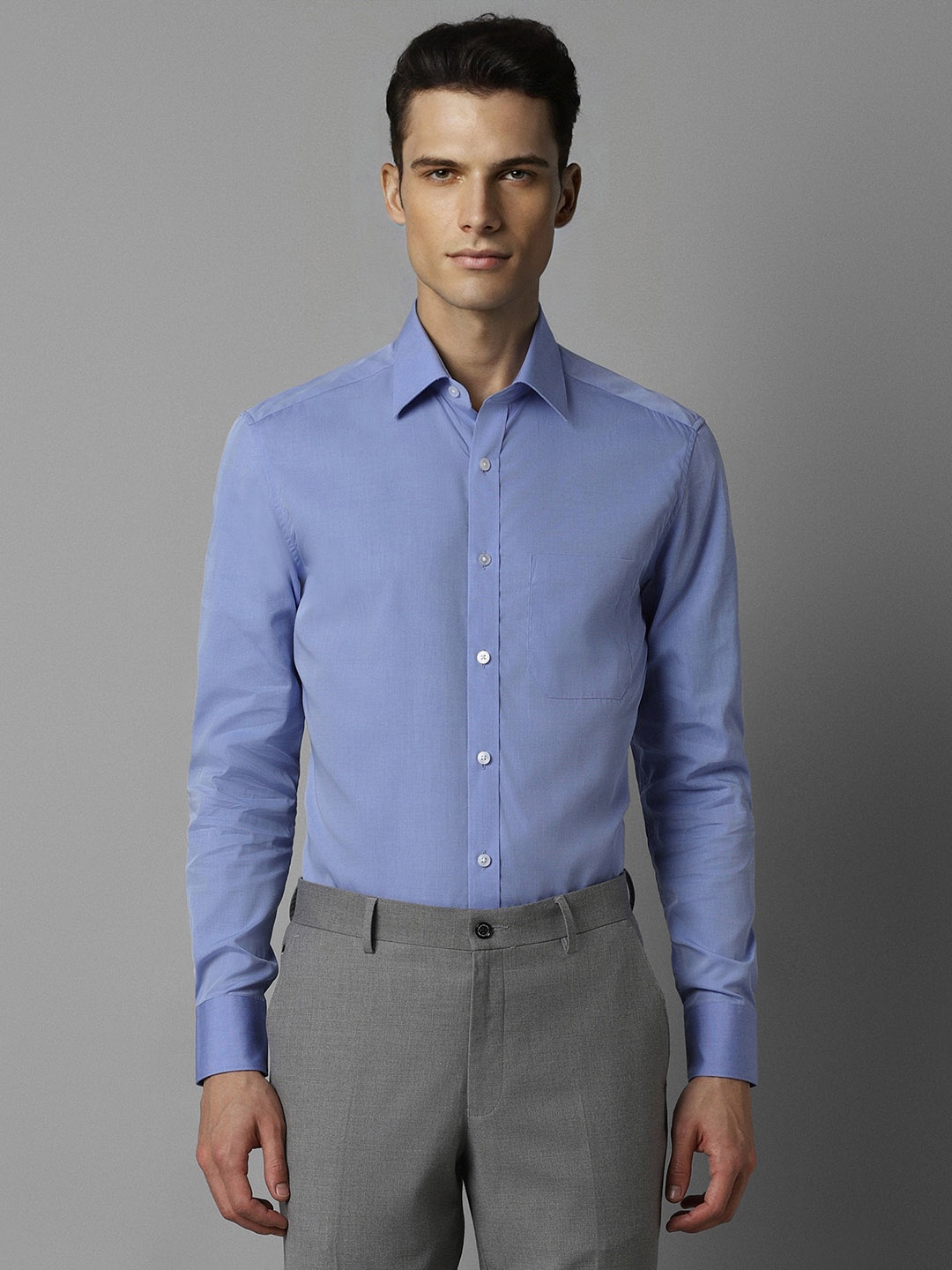 

Louis Philippe Men Blue Formal Shirt