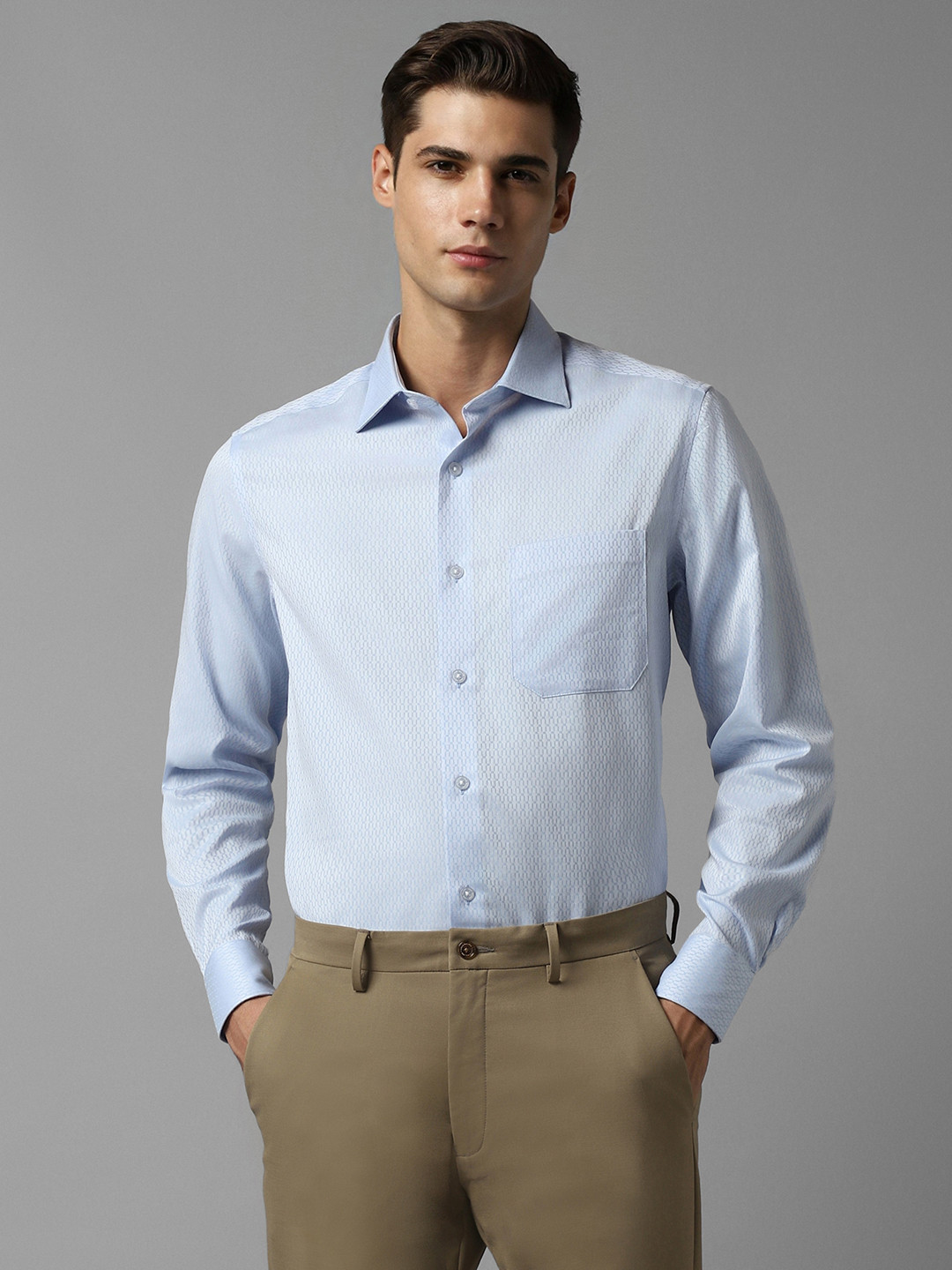

Louis Philippe Men Blue Formal Shirt