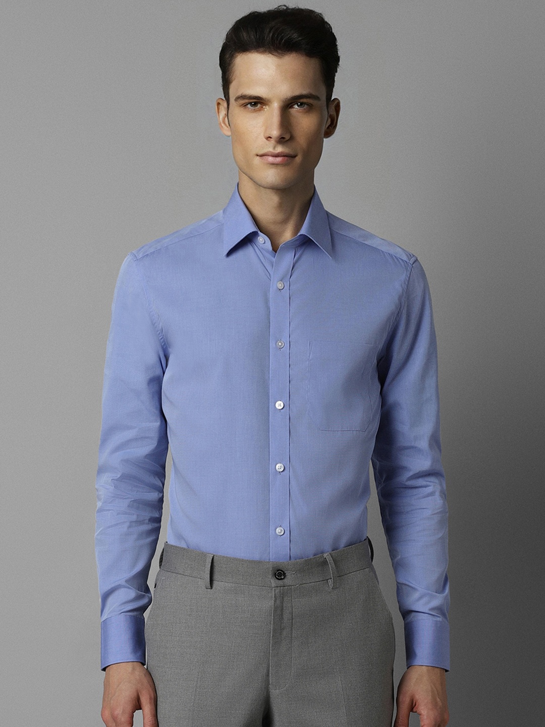 

Louis Philippe Men Blue Formal Shirt