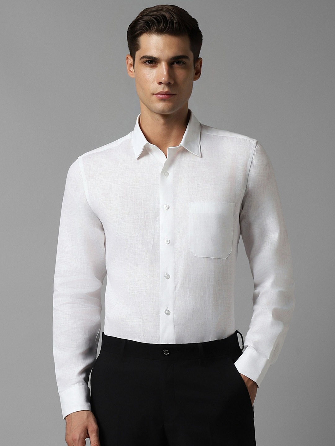 

Louis Philippe Men White Slim Fit Formal Shirt