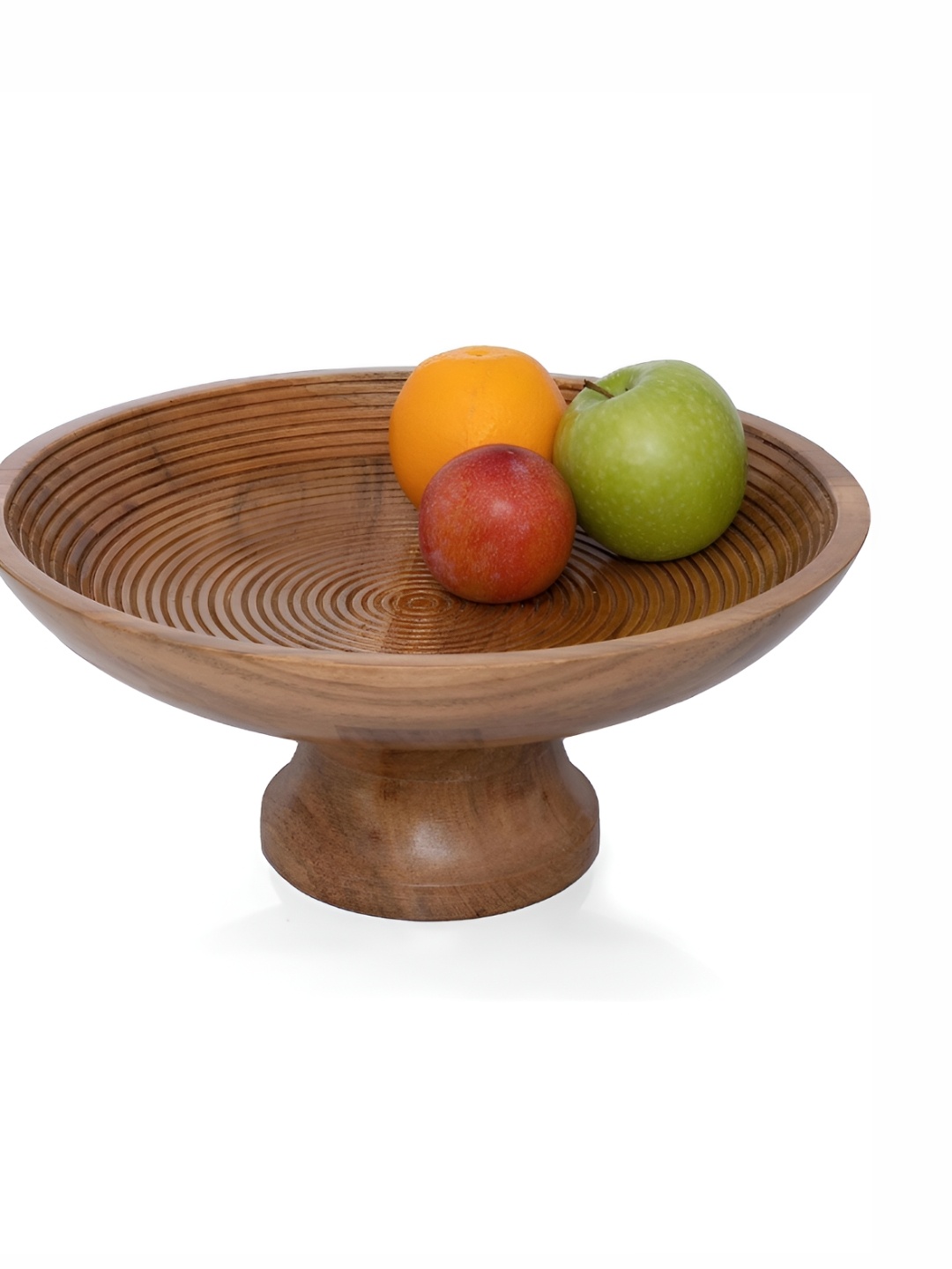 

Duadecor Brown Textured Wooden Serving Bowl