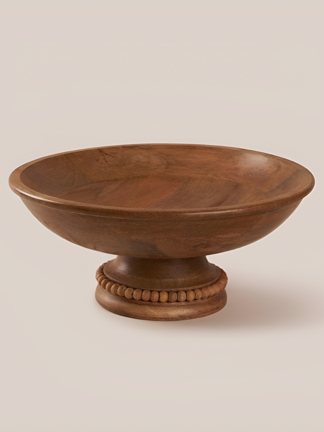 

Duadecor Brown Textured Wooden Serving Bowl