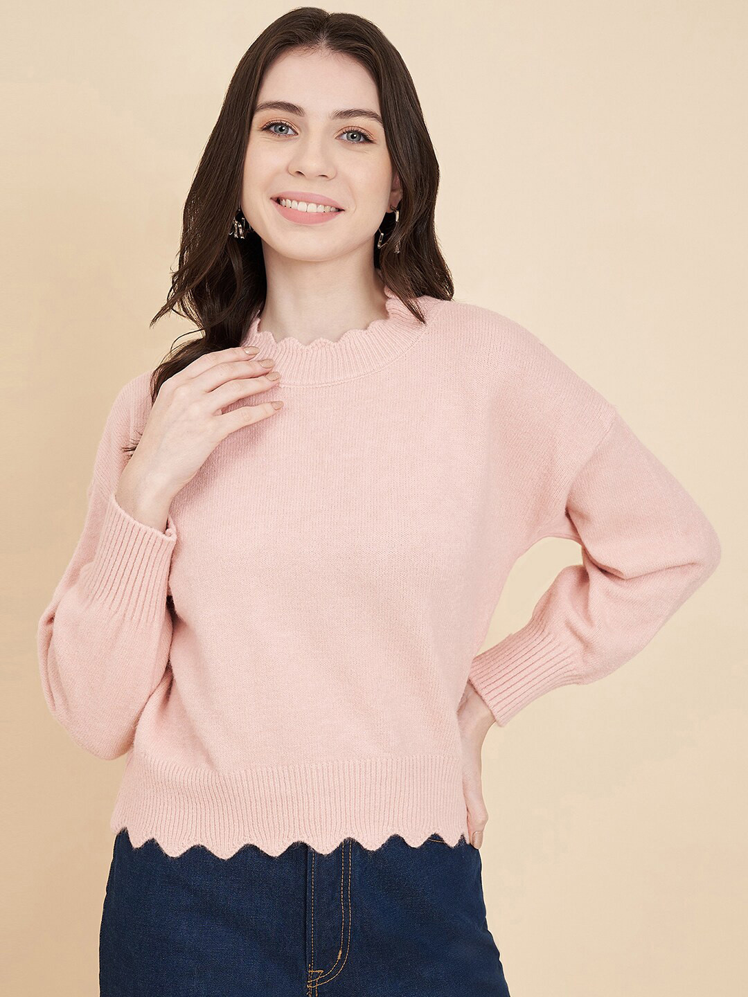 

BROOWL Woollen Pullover Sweater, Pink