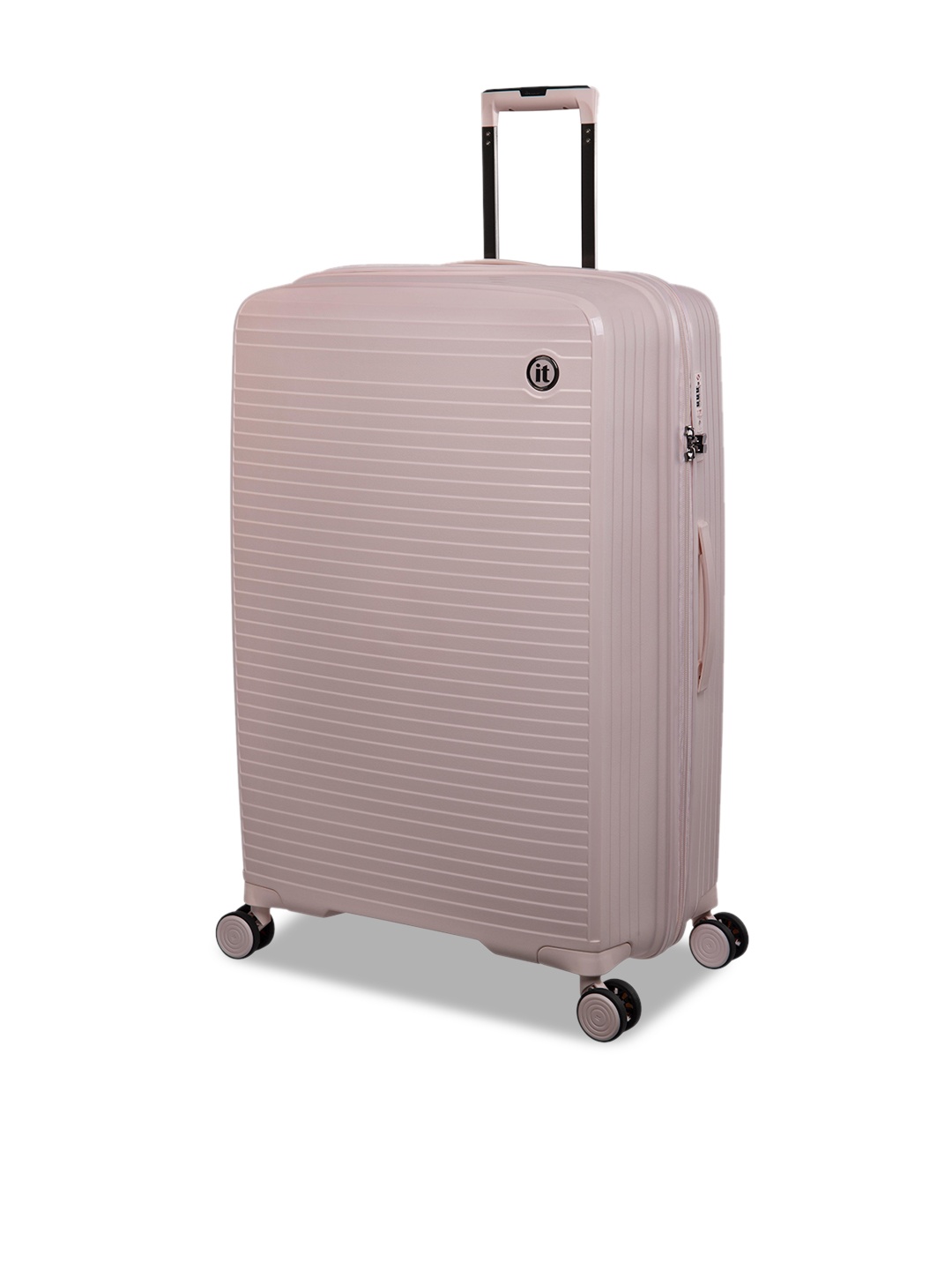 

IT luggage Striped Hard-Sided Large Trolley Suitcase-50 L, Pink