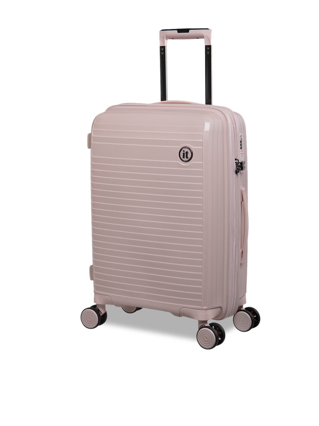 

IT luggage Spontaneous Striped Hard-Sided 20 inches Small Trolley Suitcase, Pink