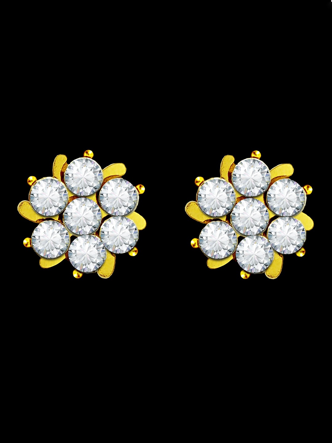 

Comet Busters SArtificial Stones Studs Earrings, Gold