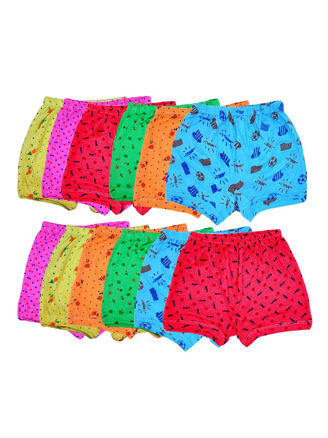 

BAESD Infant Kids Pack Of 12 Printed Pure Cotton Basic Briefs 29_S.A.O_PO-12, Blue
