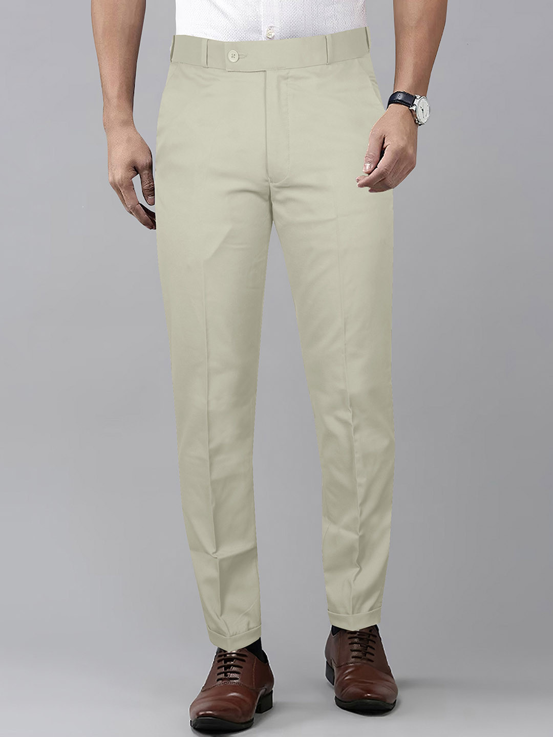 

Jb Just BLACK Men Urban Slim Slim Fit Wrinkle Free Trouser, Cream