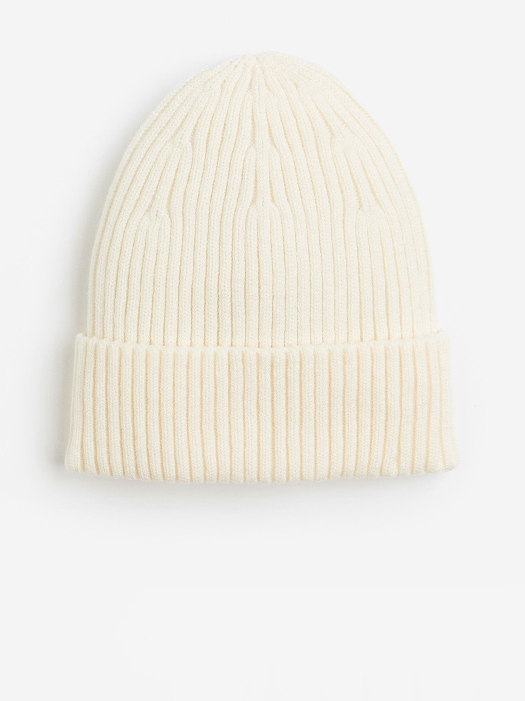 

H&M Women Rib-Knit Hat, White