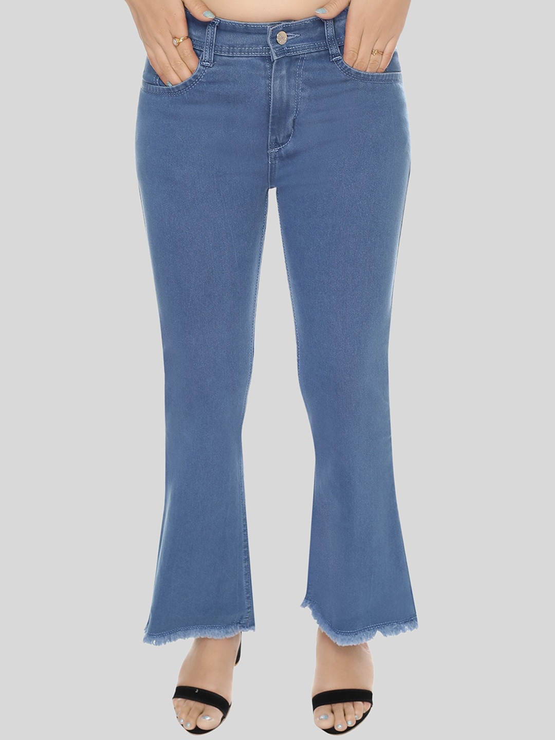 

BAESD Jean Women Bootcut Clean Look Cotton Jeans, Blue