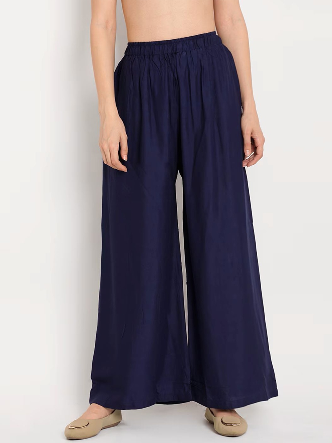 

KALINI Women Flared Fit Palazzos, Blue