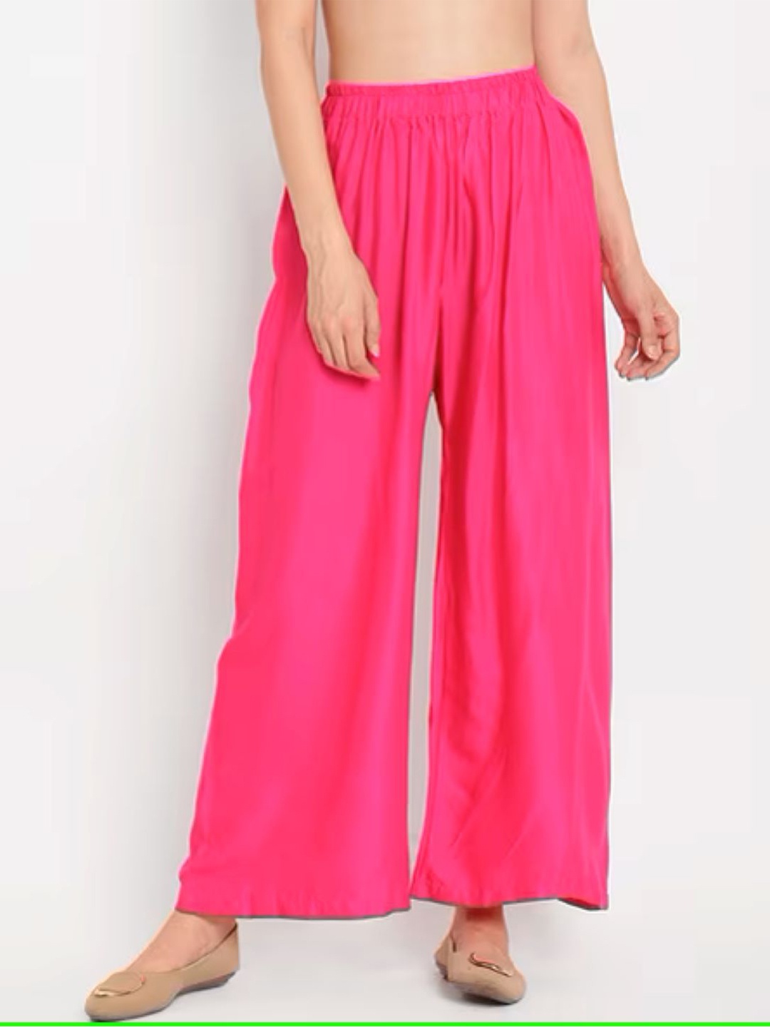

KALINI Women Flared Fit Palazzos, Pink