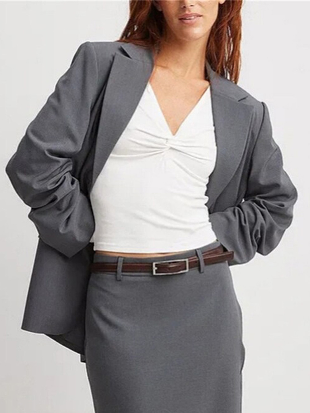 

StyleCast V-Neck Fitted Top, White