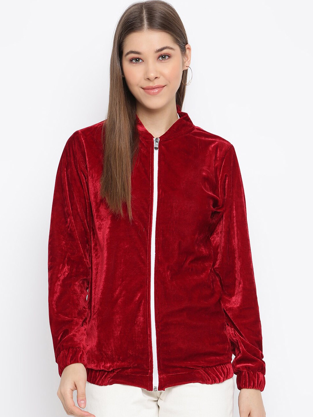 

DressBerry Mock Collar Tailored Jacket, Maroon