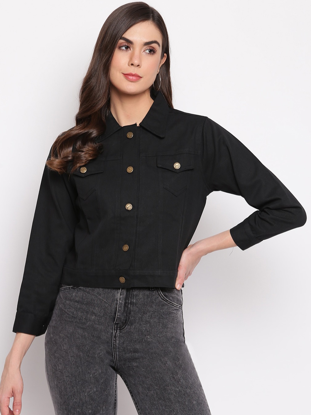 

DressBerry Spread Collar Tailored Jacket, Black