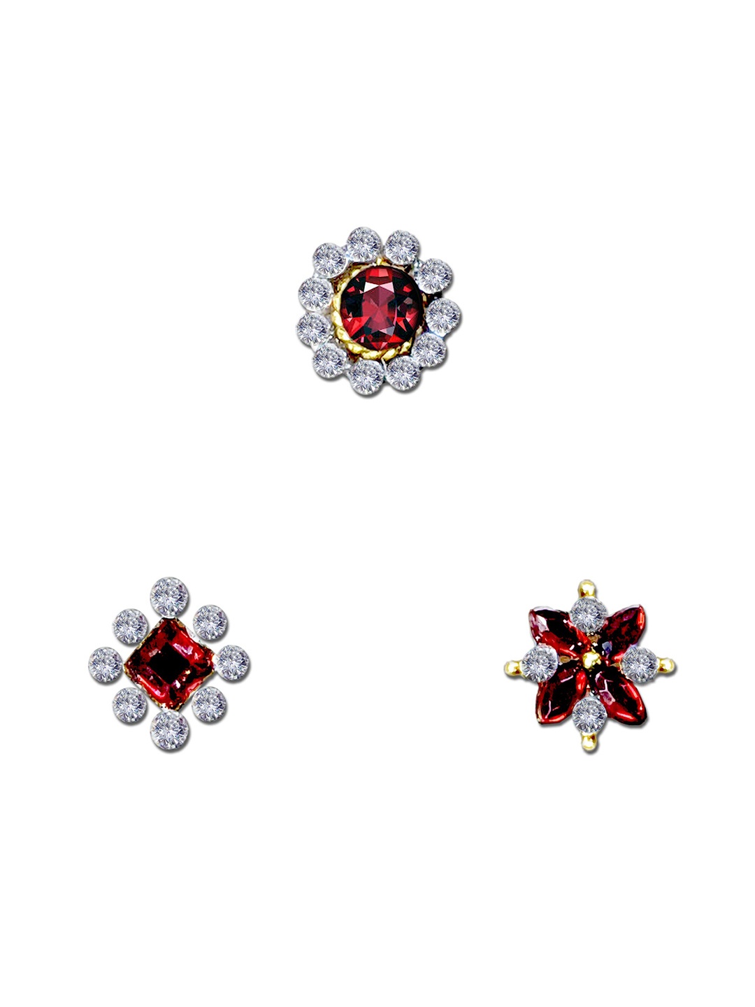 

Comet Busters Handcrafted Fake Nose Studs - Maroon 41