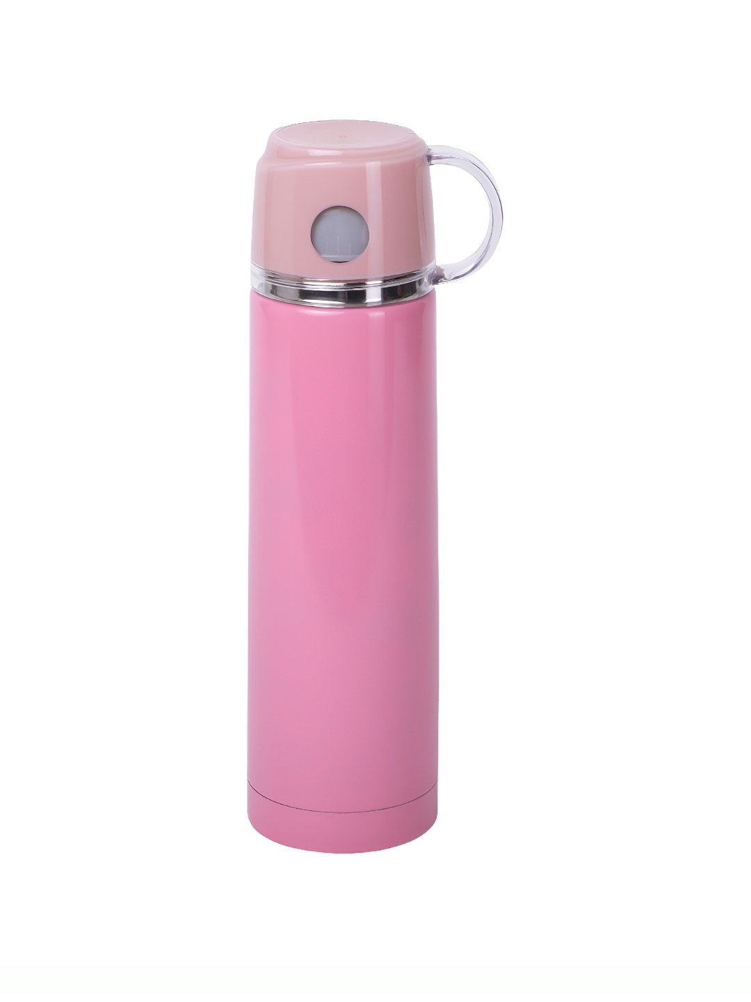 

KASSA Pink & Grey Stainless Steel Dishwasher Safe Flask With Cup 500 ML