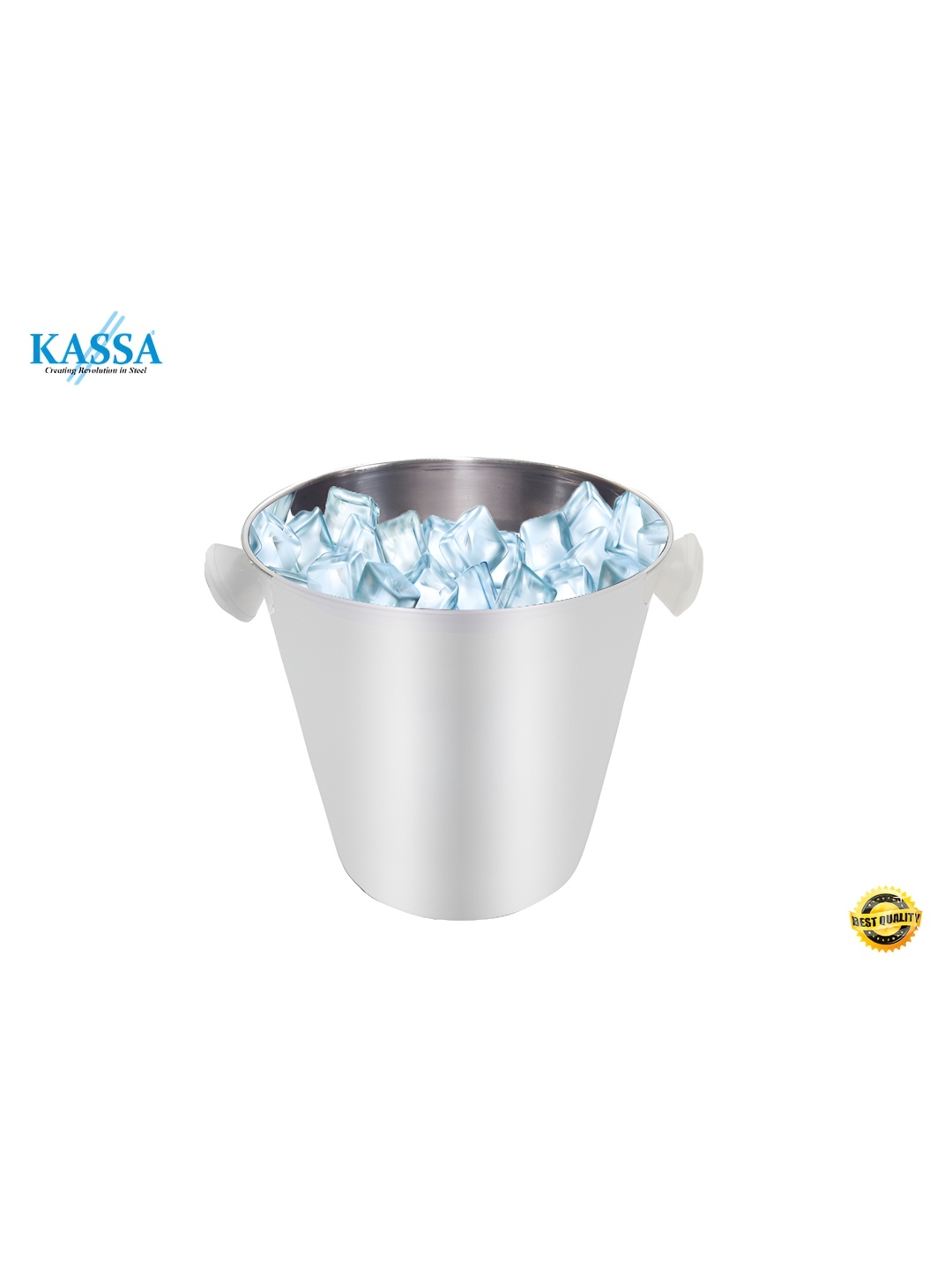 

KASSA Steel Stainless Steel Dishwasher Safe Ice Bucket 1 L