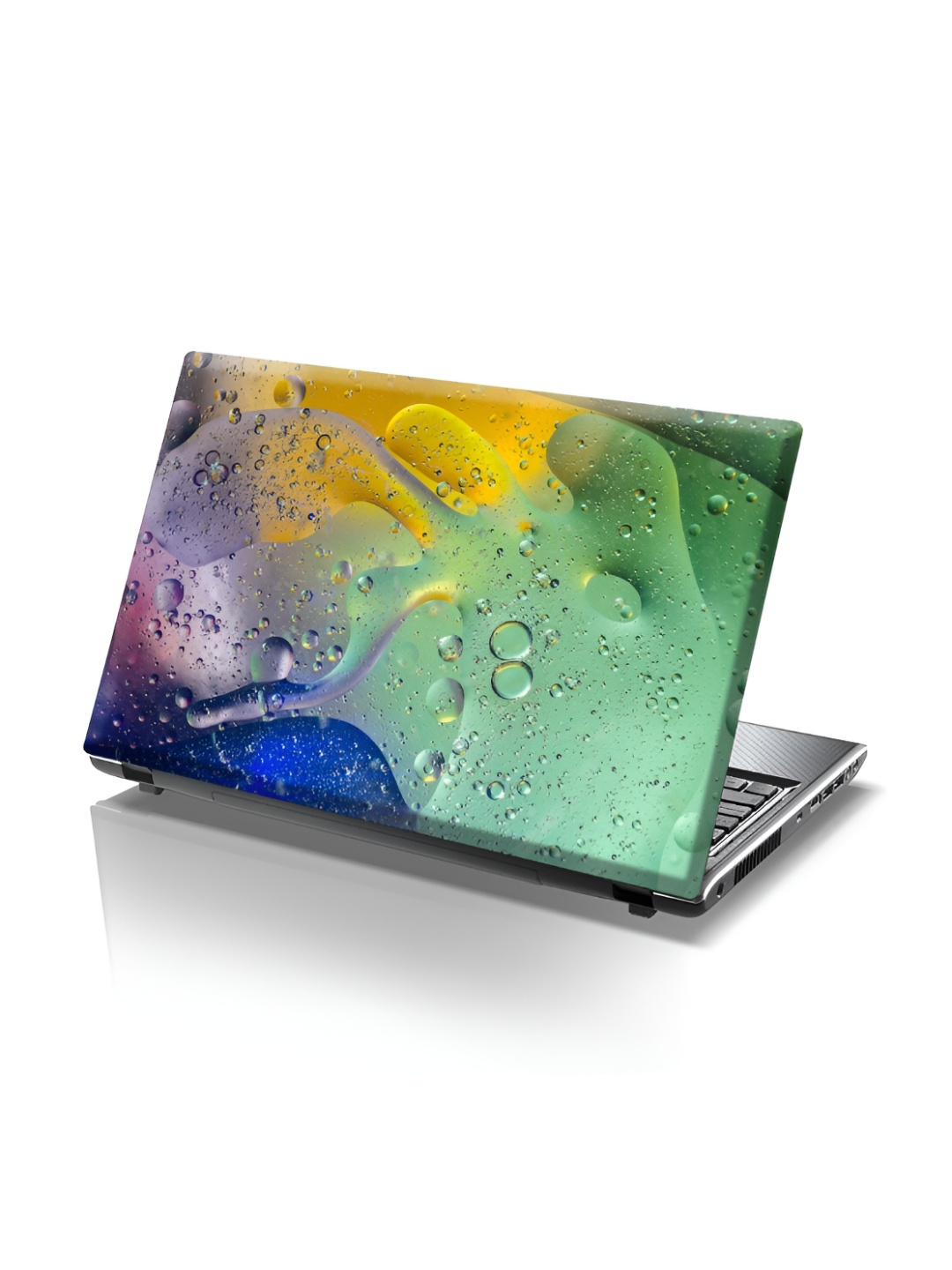 

CVANU Blue & Green Printed Self Adhesive Laptop Sticker