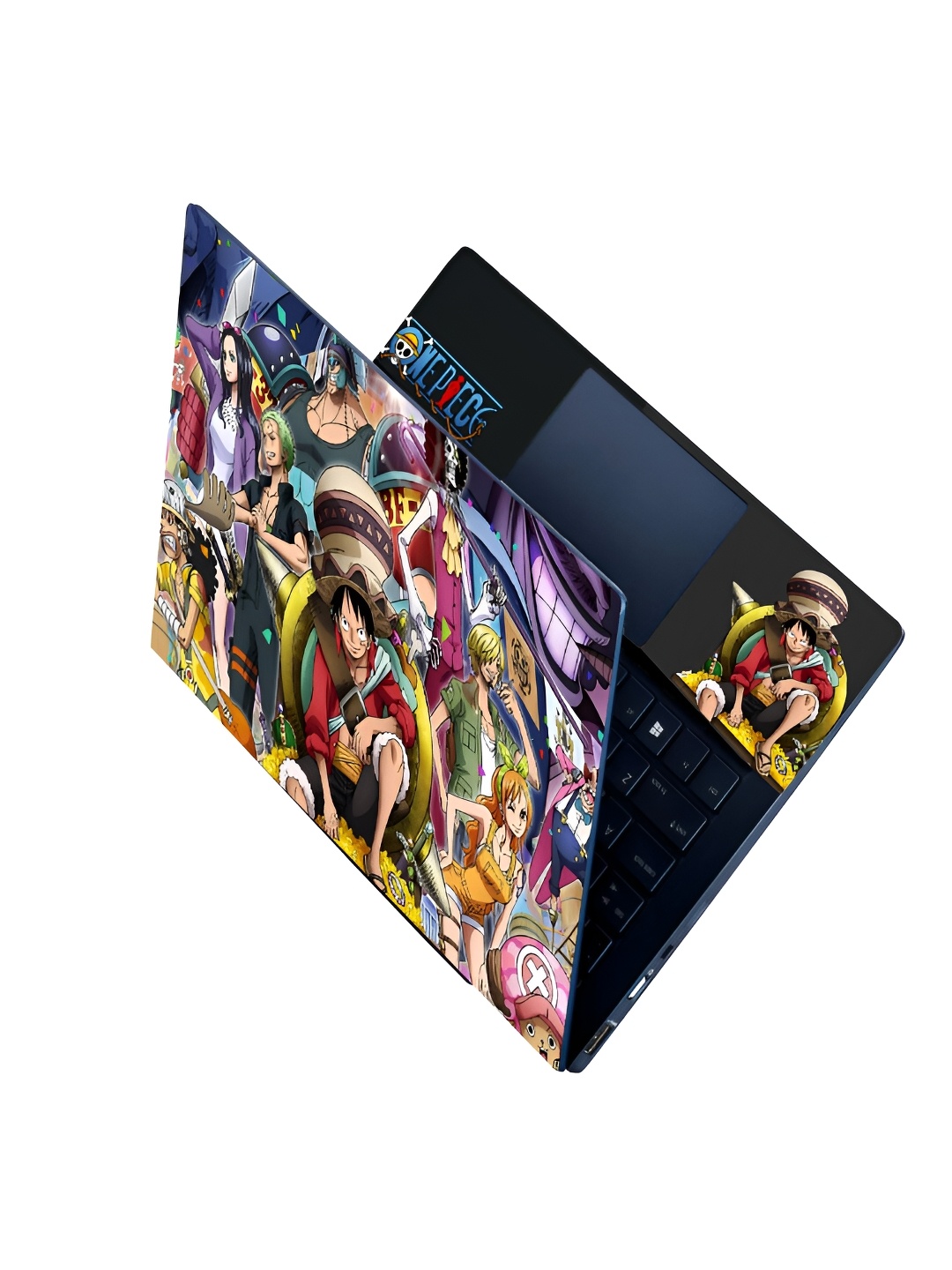 CVANU Black & Yellow Cartoon Printed Self Adhesive Laptop Sticker