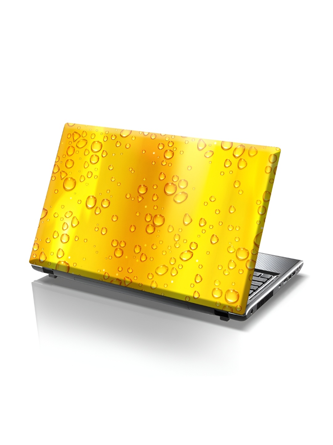 

CVANU Orange & Yellow Bubble Printed Self Adhesive Laptop Sticker