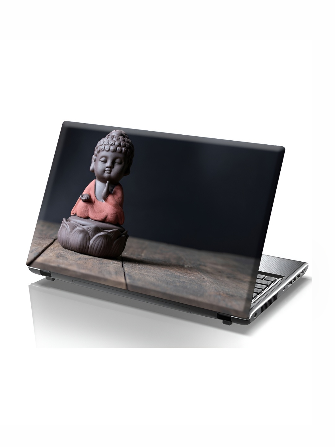 

CVANU Black & Brown Religious Printed Self Adhesive Laptop Sticker