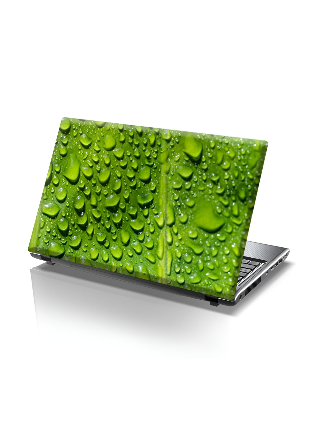 CVANU Green Printed Self Adhesive Laptop Sticker