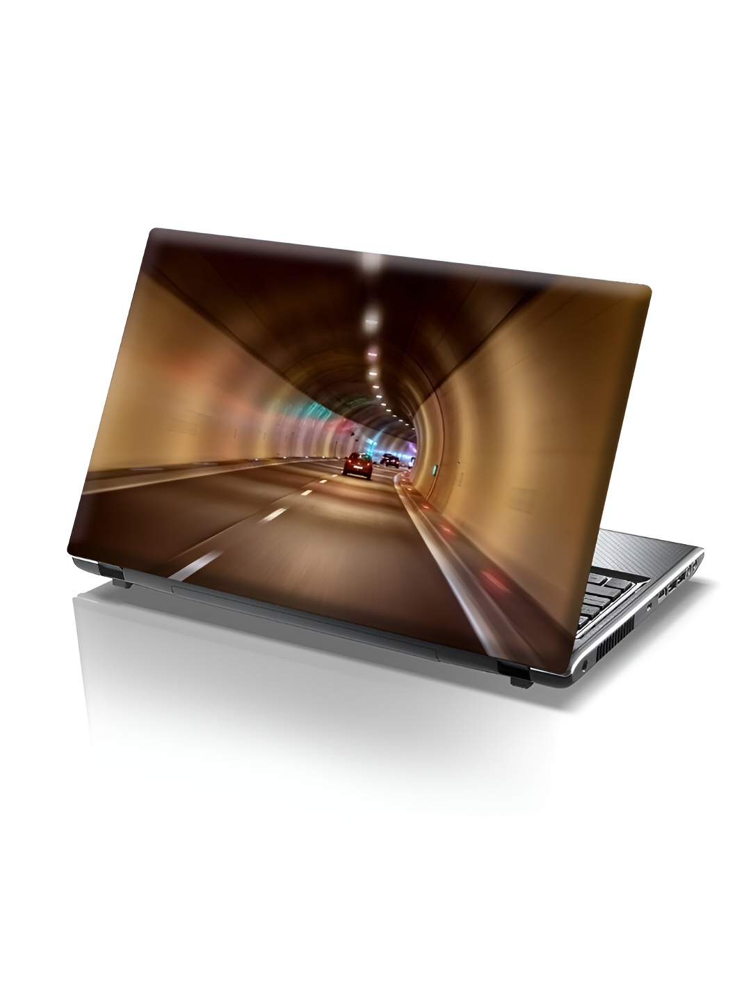 

CVANU Brown & Beige Abstract Printed Self Adhesive Laptop Sticker