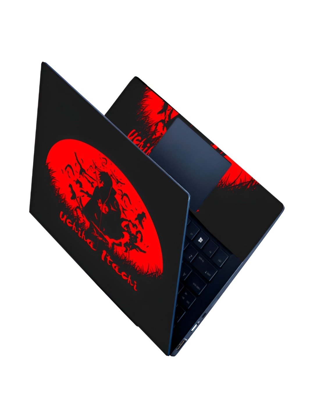 

CVANU Black & Red Uchiha Itachi Printed Self Adhesive Laptop Sticker
