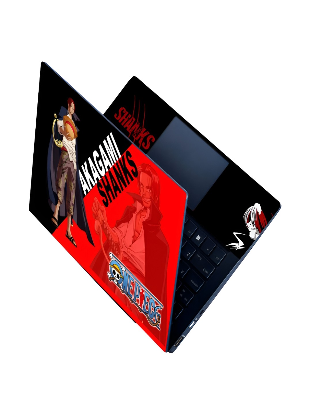 

CVANU Black & Red Printed Self-Adhesive Laptop Sticker