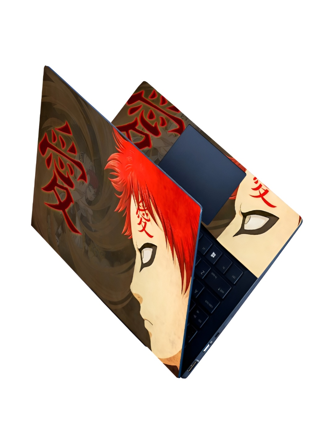 

CVANU Beige & Red Printed Self Adhesive Laptop Sticker