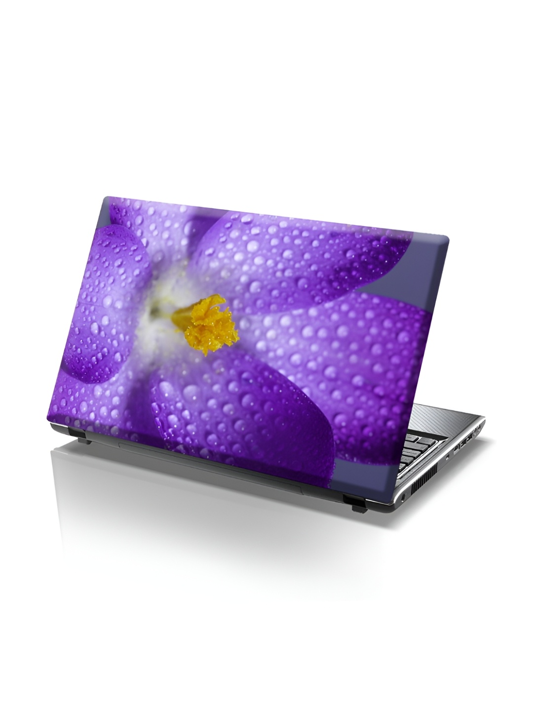 

CVANU Lavender & Yellow Floral Printed Self Adhesive Laptop Sticker