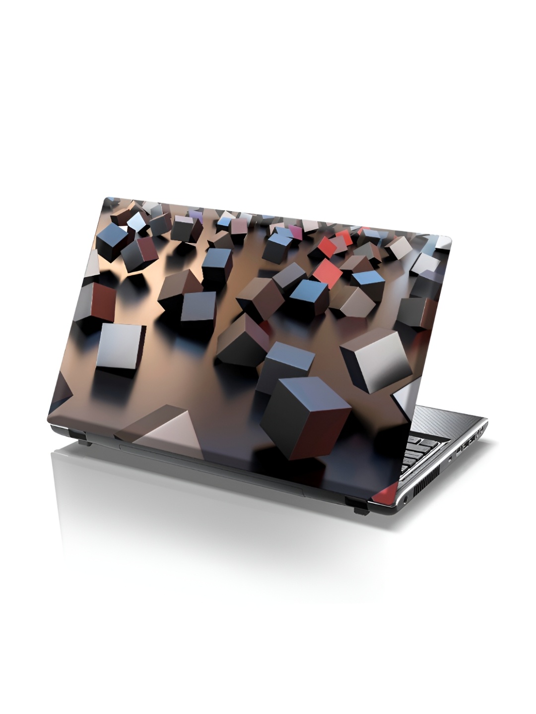 

CVANU Brown & Grey Printed Self-Adhesive Laptop Sticker