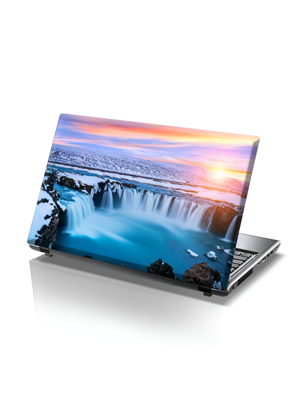 

CVANU Blue & Yellow Printed Self-Adhesive Laptop Sticker