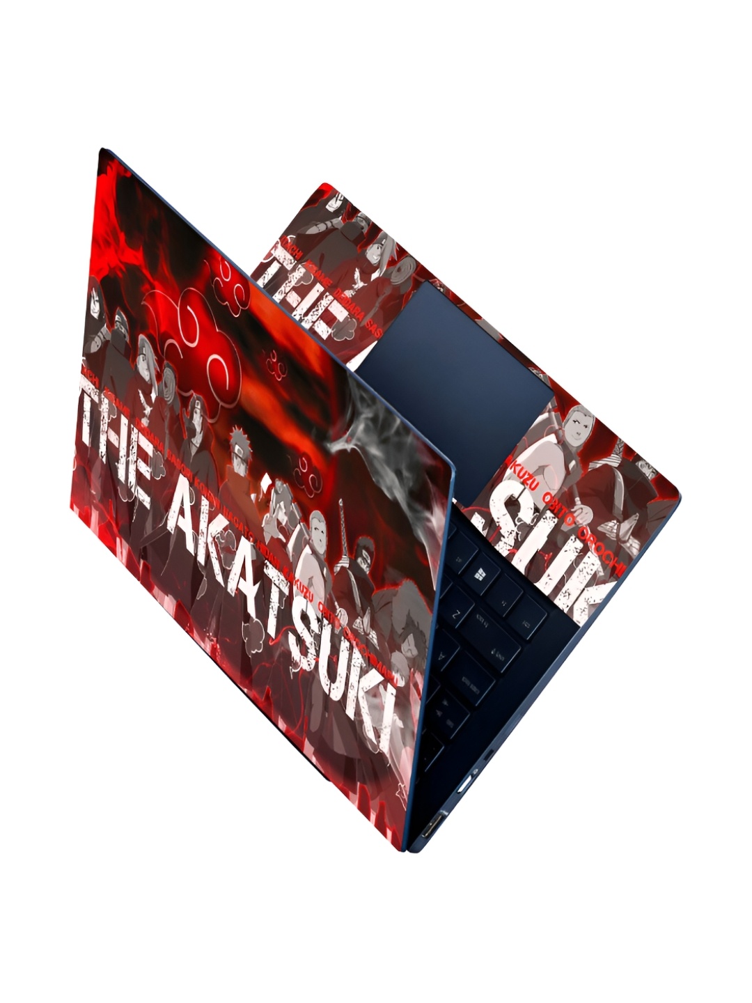 

CVANU White & Red Printed Self Adhesive Laptop Sticker