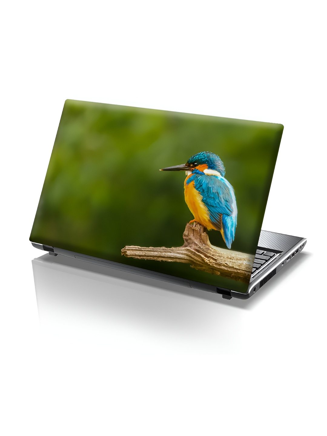 

CVANU Green & Blue Printed Self Adhesive Laptop Sticker