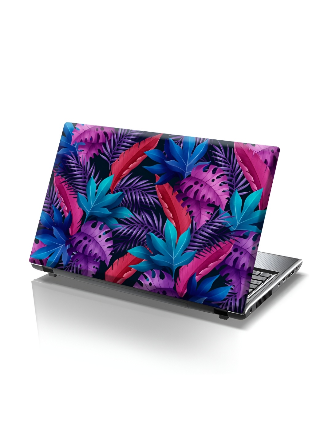 

CVANU Blue & Pink Floral Printed Self Adhesive Laptop Sticker