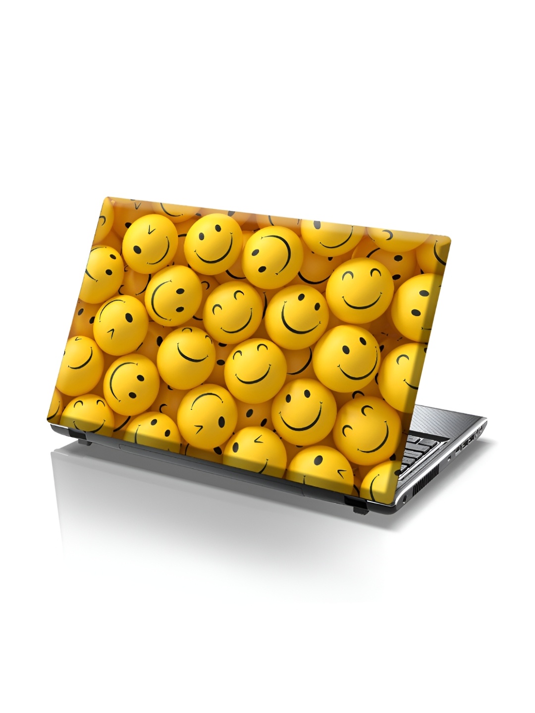 

CVANU Yellow & Black Emojis Self Adhesive Laptop Sticker
