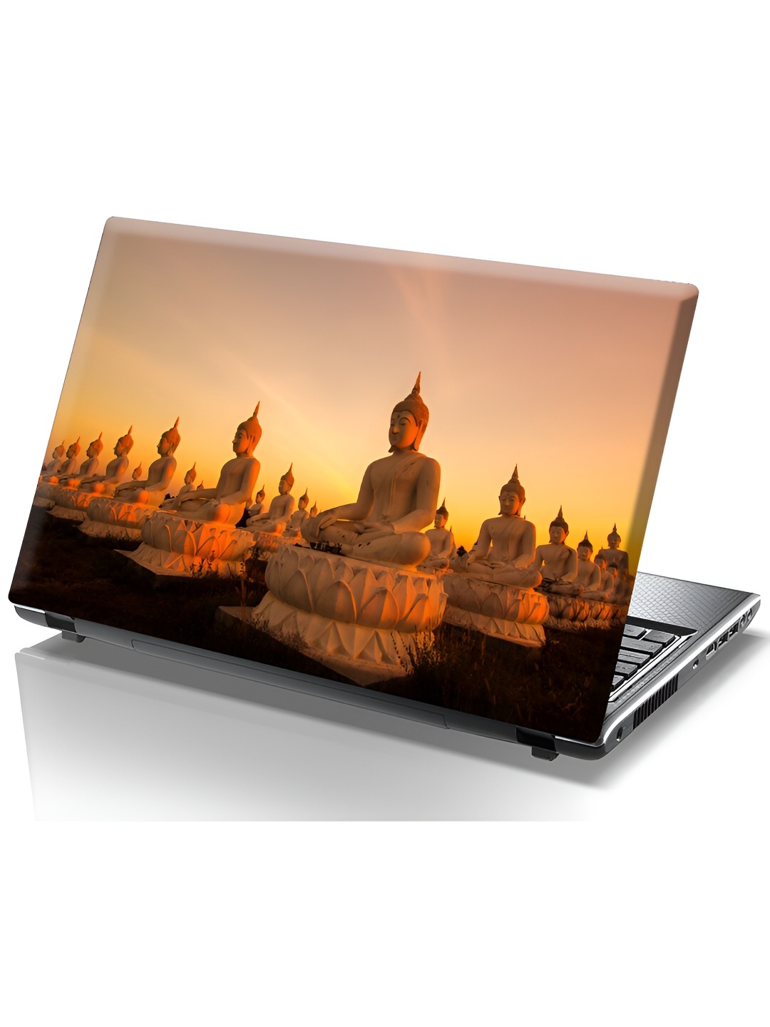 

CVANU Beige Buddha Printed Self Adhesive Laptop Sticker