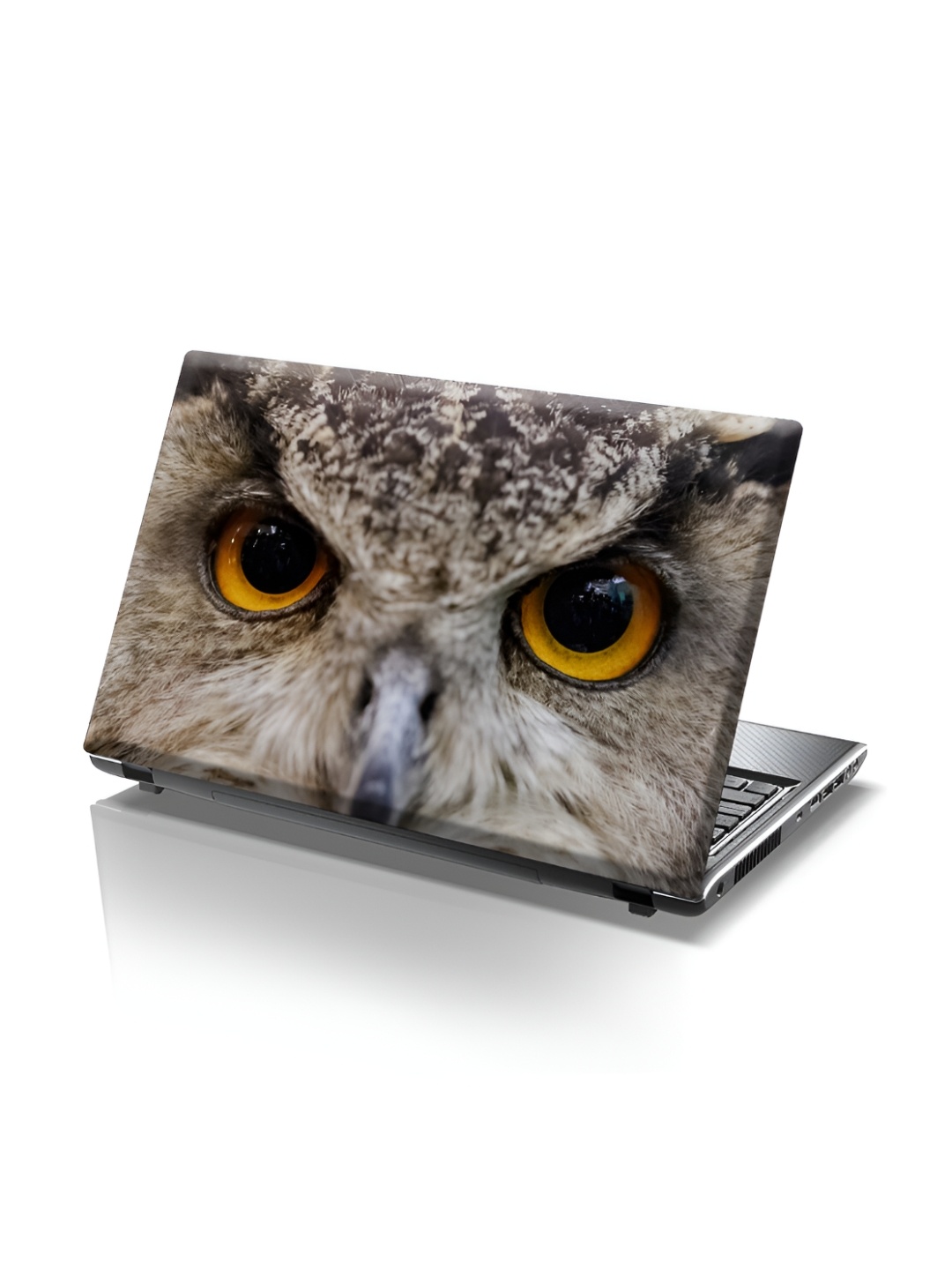 

CVANU Beige & Grey Eagle Eyes Self adhesive Laptop Sticker