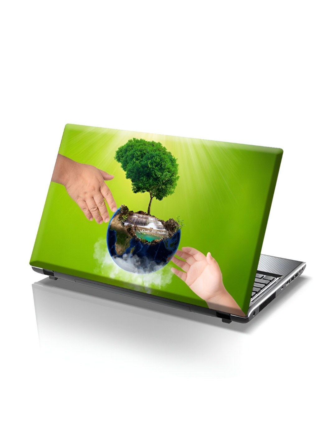 

CVANU Green Nature Printed Self Adhesive Laptop Sticker