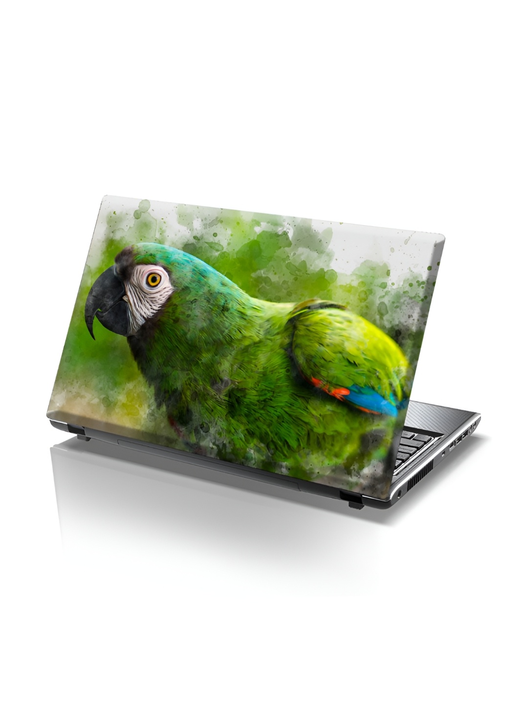 

CVANU Green Parrot Printed Self Adhesive Laptop Sticker