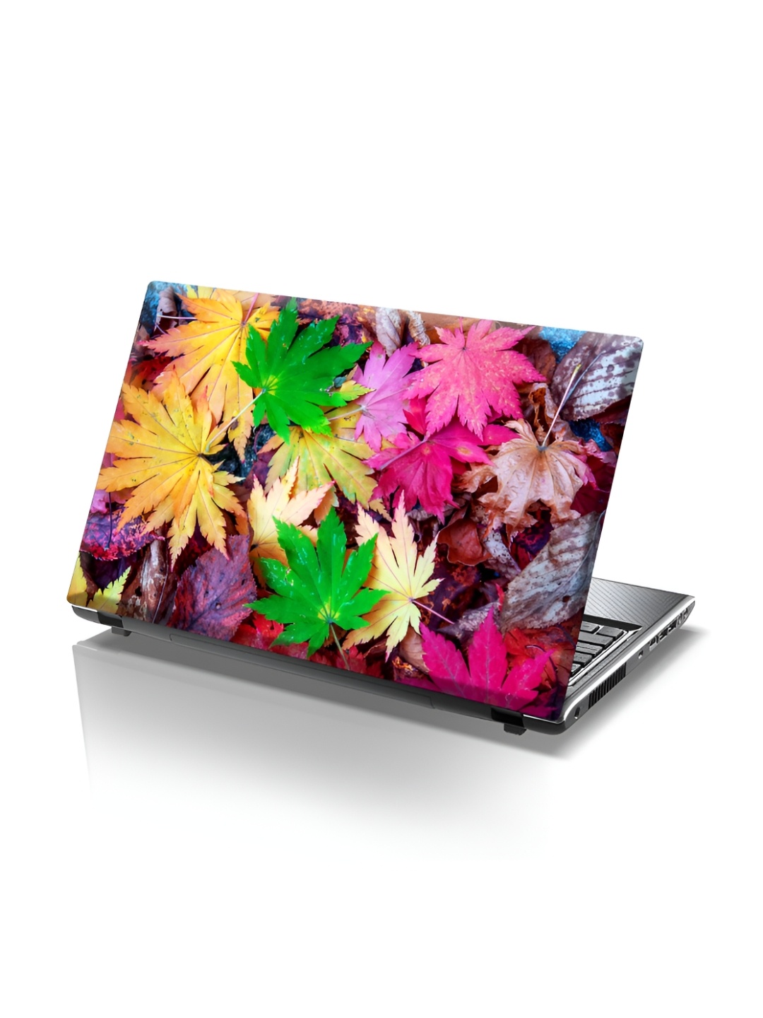 CVANU Pink & Green Tropical Self Adhesive Laptop Sticker