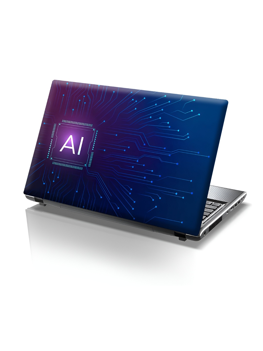 

CVANU Blue & Pink Printed Self-Adhesive Laptop Sticker