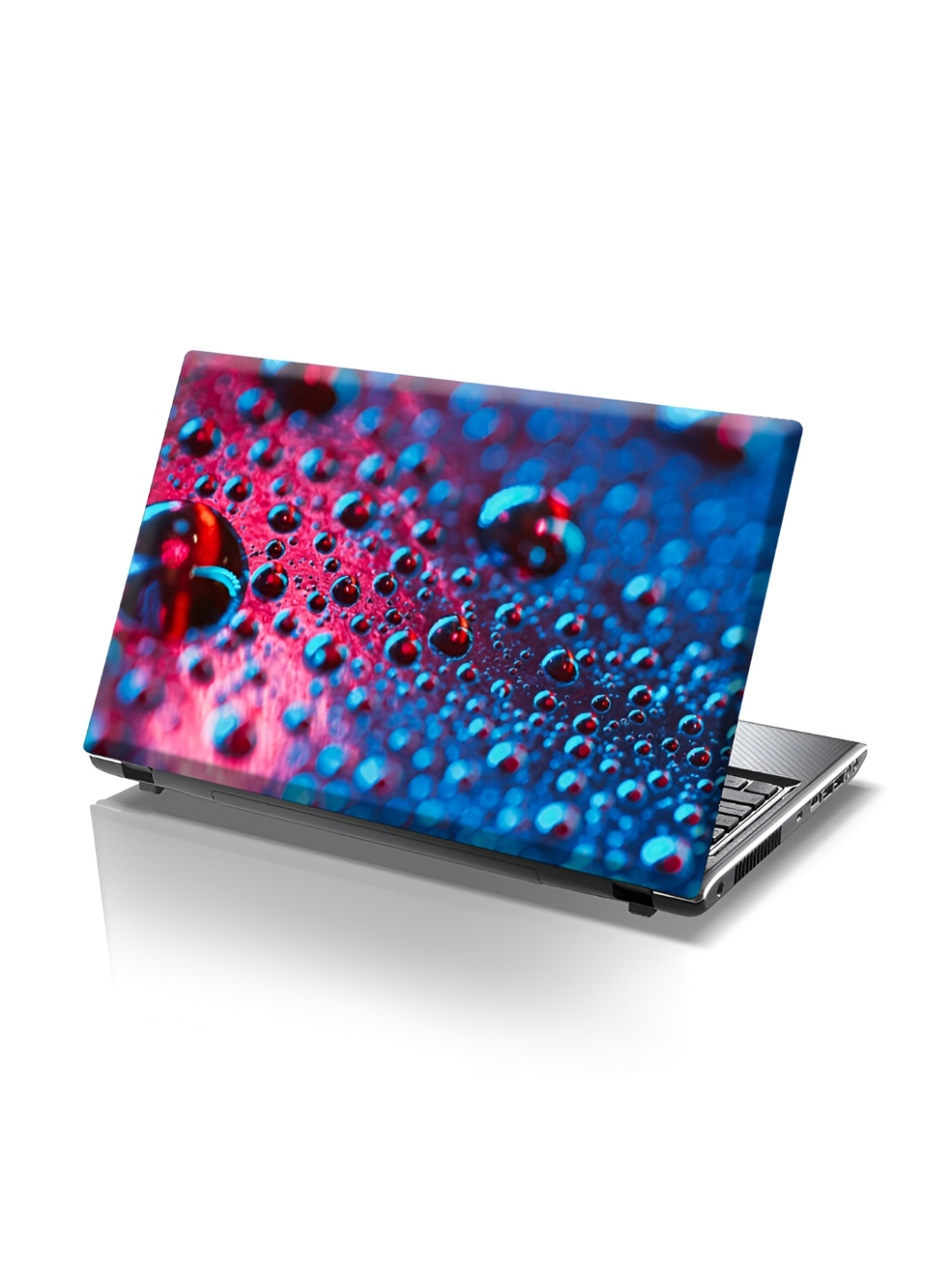 

CVANU Blue & Pink Water Droplets Self Adhesive Laptop Sticker
